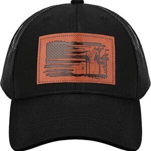 Lineman Flag Baseball Cap Embroidered Adjustable Mesh 6 Panel Snapback Closure